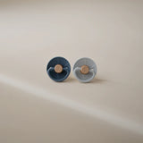 Frigg Little Viking Natural Rubber Pacifier || Ocean Blue & Powder