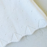 Milan Pointelle Ruffle Organic Dress || Pure White