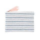 Signature Pouch || Chambray Stripe