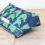 Hen House Laura Bag || Navy, Red Zip