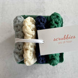 Dish Scrubbie Set in Berry Basket