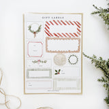 Gift Label Sticker Sheets || Christmas