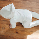 Organic Footie Waffle Jumpsuit || Natural