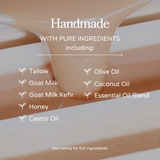 Handmade Tallow Soap Bar || Pink Salt & Grapefruit