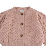 Zinne Girl's Cardigan || Cloudy Rose