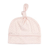 Pointelle Organic Knotted Hat || Cotton Candy