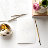 Paintable Notecards || Garden Flowers