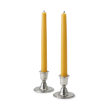 Short Pewter Candlesticks || Pair