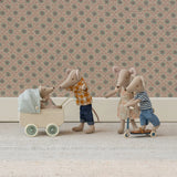 Pram with Baby Mouse || Mint