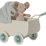 Pram with Baby Mouse || Mint