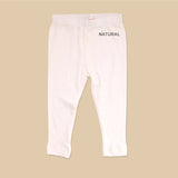 Pointelle Stretch Knit Baby Leggings || Natural