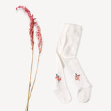 Baby Girl Tights || Floral Jacquard