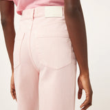 Hepburn Wide Leg High Rise Jean || Pink Peony