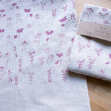 Handprinted Cotton Kitchen Towel || Flower Meadow