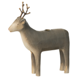 Wooden Reindeer Candle Holder || Medium