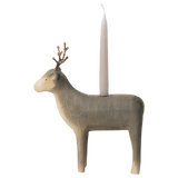 Wooden Reindeer Candle Holder || Medium