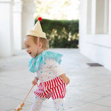 Rainbow Stars Clown Costume