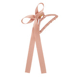 Ribbon Wrapped Claw Clip || Dusky Pink