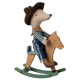 Cowboy Mouse on Rocking Horse || Little Brother