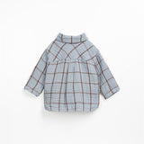 Organic Cotton Long Sleeve Shirt with Collar || Checkered