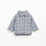 Organic Cotton Long Sleeve Shirt with Collar || Checkered