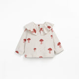 Jersey T-Shirt with Collar || Mushroom