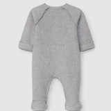 Organic Cotton Fleece Romper || Grey