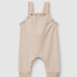 Plush Dungarees with Ruffle || Pink