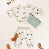 Fleece Jersey Trousers || Tree Print