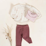 Rounded Jersey Sweater || Flower Print