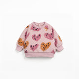 Heart Print Sweatshirt || Rose