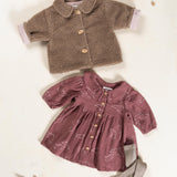 Faux Fur Jacket with Wooden Buttons || Ancestral
