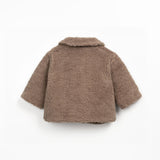 Faux Fur Jacket with Wooden Buttons || Ancestral