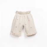 Wide Leg Jersey Trousers || Flower Print