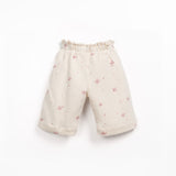 Wide Leg Jersey Trousers || Flower Print