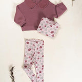 Knitted Cotton Sweater with Collar || Amora