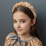 Alice Headband || Gold Sequin