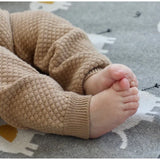 Milan Earthy Sweater Knit Baby Leggings || Earth Brown Waffle