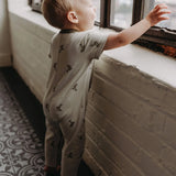 Henley Long Romper || Frogs
