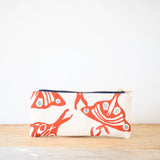 Luna Pencil Bag || Kelly + Pea, Navy Zip