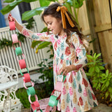 Girls Lame Steph Dress || Bottle Brush Trees