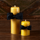 Smooth Pillar Candle, Gold Beeswax || 2"x 6"
