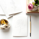 Paintable Notecards || Garden Flowers