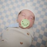 Frigg Rope Natural Rubber Pacifier || Green Tea & Powder Blue
