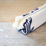 Luna Pencil Bag || Kelly + Pea, Navy Zip