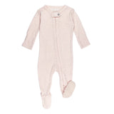 Organic Pointelle 2 Way Zipper Footie || Cotton Candy