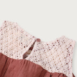 Mirabelle Crochet Baby Dress Set || Terracotta Linen