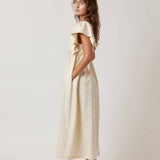 Ruffle Sleeve Midi Dress