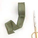Ash Green Silk Ribbon || 3 Meters