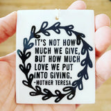 Porcelain Wall Tag || Mother Teresa